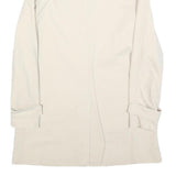 LACOSTE Womens Cream Button Cotton Blend Jacket S Plain Classic Stylish