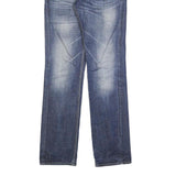 DENIM ZERO Mens Slim Blue Denim Jeans W30 L33 Button Closure Casual Wear