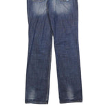 DENIM ZERO Mens Slim Blue Denim Jeans W30 L33 Button Closure Casual Wear