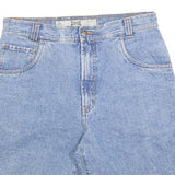 GO WEST Mens Denim Blue Casual Shorts M W32 Cotton Blend Comfortable Fit
