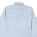 TOMMY HILFIGER Mens Blue Button Down Shirt L Cotton Blend Casual Lightweight