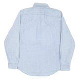 TOMMY HILFIGER Mens Blue Button Down Shirt L Cotton Blend Casual Lightweight