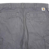 CARHARTT Mens Shorts Grey Cargo L W36 Relaxed Fit Durable Workwear