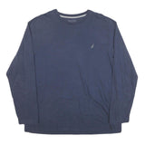 NAUTICA Mens Blue Long Sleeve Crew Neck T-Shirt XL Cotton Blend Classic