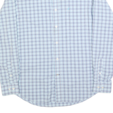 NAUTICA Mens Blue Check Shirt M Cotton Blend Button-Down Collar Long Sleeve