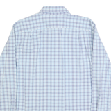 NAUTICA Mens Blue Check Shirt M Cotton Blend Button-Down Collar Long Sleeve