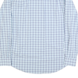 NAUTICA Mens Blue Check Shirt M Cotton Blend Button-Down Collar Long Sleeve