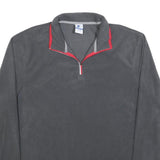 STARTER Mens Grey & Red Pullover Plain Crew Neck Basic Knit XL Sportswear Casual