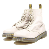 DR MARTENS 1460 Womens Lace-Up Boots White Leather UK 9 Durable Classic Style