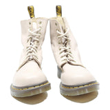 DR MARTENS 1460 Womens Lace-Up Boots White Leather UK 9 Durable Classic Style