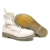 DR MARTENS 1460 Womens Lace-Up Boots White Leather UK 9 Durable Classic Style