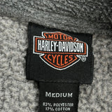 Zylstra Elgin Illinois Harley Davidson Spellout 1/4 Zip - Medium Gray Polyester Blend