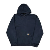 Carhartt Tall Hoodie - 2XL Navy Cotton Blend