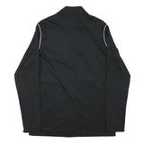 NIKE Womens Black & White Sports Team Track Jacket L Polyester Blend Zip