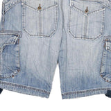 O'NEILL Mens Shorts Blue Cargo Regular 2XL W36 Light Wash Cotton Blend