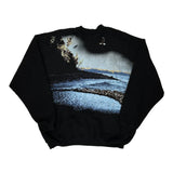 Unbranded Henley Graphic Sweatshirt - XL Black Cotton