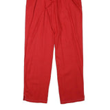 CITY LIFE Womens Viscose Blend Red Regular Straight Trousers W26 L31 Stylish Zip