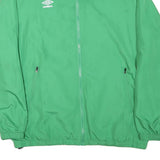 UMBRO Mens Green Zip Up Jacket L Polyester Blend Sportswear Lightweight Casual