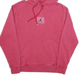 AIR JORDAN Mens Red Pullover Hoodie S Jumpman Cotton Blend Casual