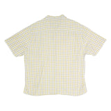 NAUTICA Mens Yellow & Cream Check Shirt XL Cotton Blend Casual Comfort