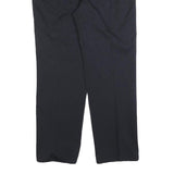 KINGFIELD Mens Wool Blend Navy Relaxed Straight Trousers W36 L30 Formal Smart