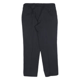 KINGFIELD Mens Wool Blend Navy Relaxed Straight Trousers W36 L30 Formal Smart