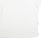 NIKE Womens White T-Shirt L Short Sleeve Crew Neck Cotton Classic Logo