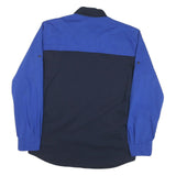 CARHARTT Mens Navy & Blue United Work Shirt M Durable Cotton Blend Button