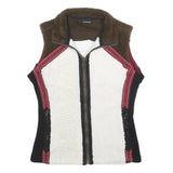 NAPAPIJRI Girls White Brown Burgundy Zip Jacket XL Polyester Blend Sherpa