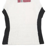 NAPAPIJRI Girls White Brown Burgundy Zip Jacket XL Polyester Blend Sherpa