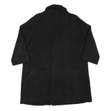 MAX&CO Womens Black Elegant Jacket L Polyester Blend Plain Button Closure
