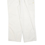 TOMMY HILFIGER Mens Cotton Blend White Regular Straight Trousers W34 L27 Casual