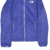 THE NORTH FACE Womens Blue Jacket S Polyester Fleece Outdoor Warm Zip-Up