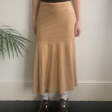Monica Magni Midi Skirt - 29W UK 10 Beige Suede
