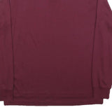 POLO RALPH LAUREN Mens Maroon Long Sleeve Plain M Cotton Polo Shirt Classic