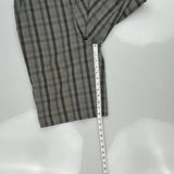 Dickies Checked Shorts - 36W 12L Grey Cotton