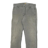 CARHARTT Mens Relaxed Fit Grey Cotton Blend Relaxed Leg Trousers W34 L31