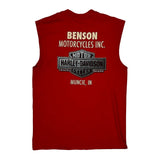 Benson Motorcycles Inc. Harley Davidson Graphic T-Shirt - Large Red Cotton
