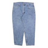 CARHARTT Mens Relaxed Blue Denim Light W36 L26 Zip Cotton Blend Jeans
