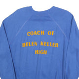 ROBINSON Mens Blue Sweatshirt XL Crew Neck Cotton Blend Pullover Coach Print