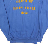 ROBINSON Mens Blue Sweatshirt XL Crew Neck Cotton Blend Pullover Coach Print