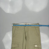 Levis Cargo Trousers - 38W 22L Beige Cotton