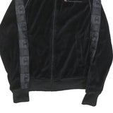CHAMPION Mens Black Track Jacket S Polyester Blend Plain Zip Casual Sportswear