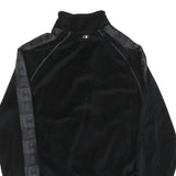 CHAMPION Mens Black Track Jacket S Polyester Blend Plain Zip Casual Sportswear