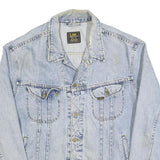 LEE Mens Blue Denim Cotton Jacket XL Woven Classic Button Closure Vintage