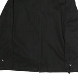 Mens Black Cotton Zip Jacket XL Plain Tactical Workwear Utility Pocket