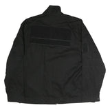 Mens Black Cotton Zip Jacket XL Plain Tactical Workwear Utility Pocket