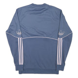 ADIDAS Mens Blue Sweatshirt Crew Neck S Polyester Blend Casual Sportswear