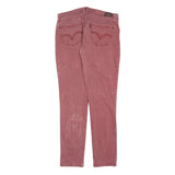 LEVI'S 524 Womens Jeans Pink Regular Skinny Denim W32 L32 Classic Zip Cotton