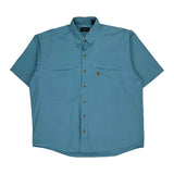 Gant Short Sleeve Shirt - Large Blue Cotton